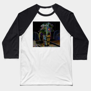 Black Panther Art - Flower Bouquet with Glowing Edges 2 Baseball T-Shirt